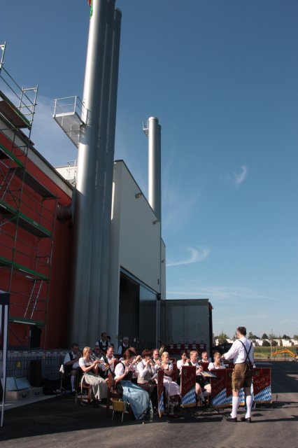 Heizkraftwerk Einweihung Blaskapelle Hoch Heizkraftwerk Einweihung Blaskapelle Hoch