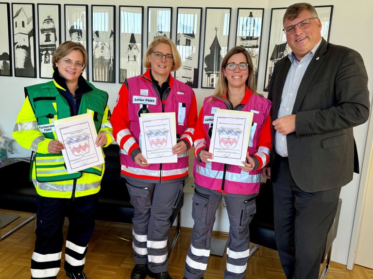 Drei neue Leitungskräfte für die Psychosoziale Notfallversorgung im Landkreis Dachau